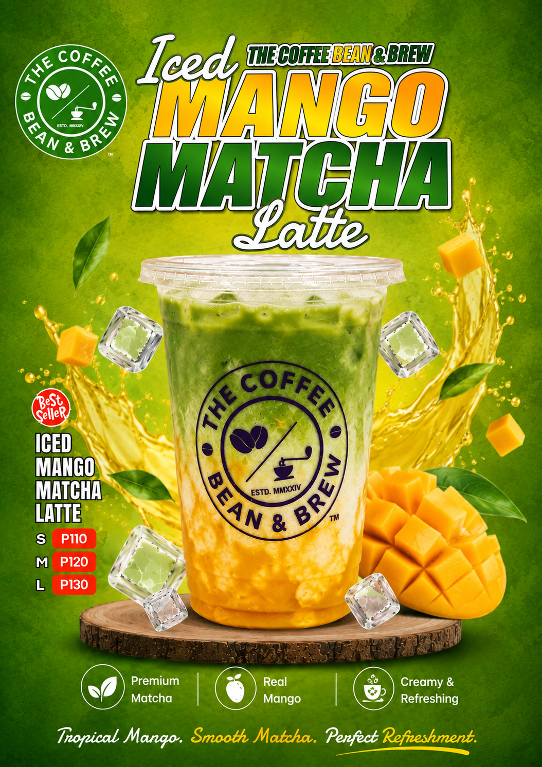 Iced Mango Matcha Latte